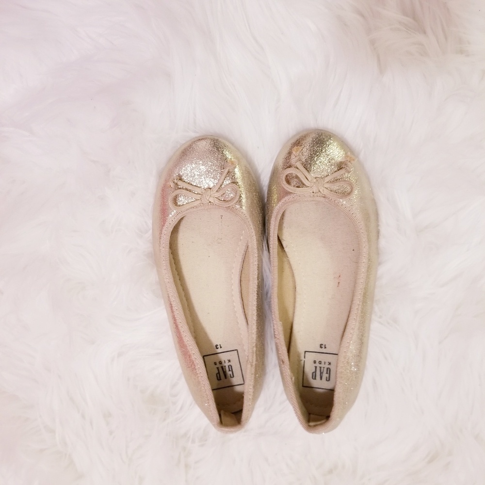 Girls Gap golden ballet flat
